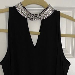 Petite Medium Dress. Black with rhinestone collar. Worn once.